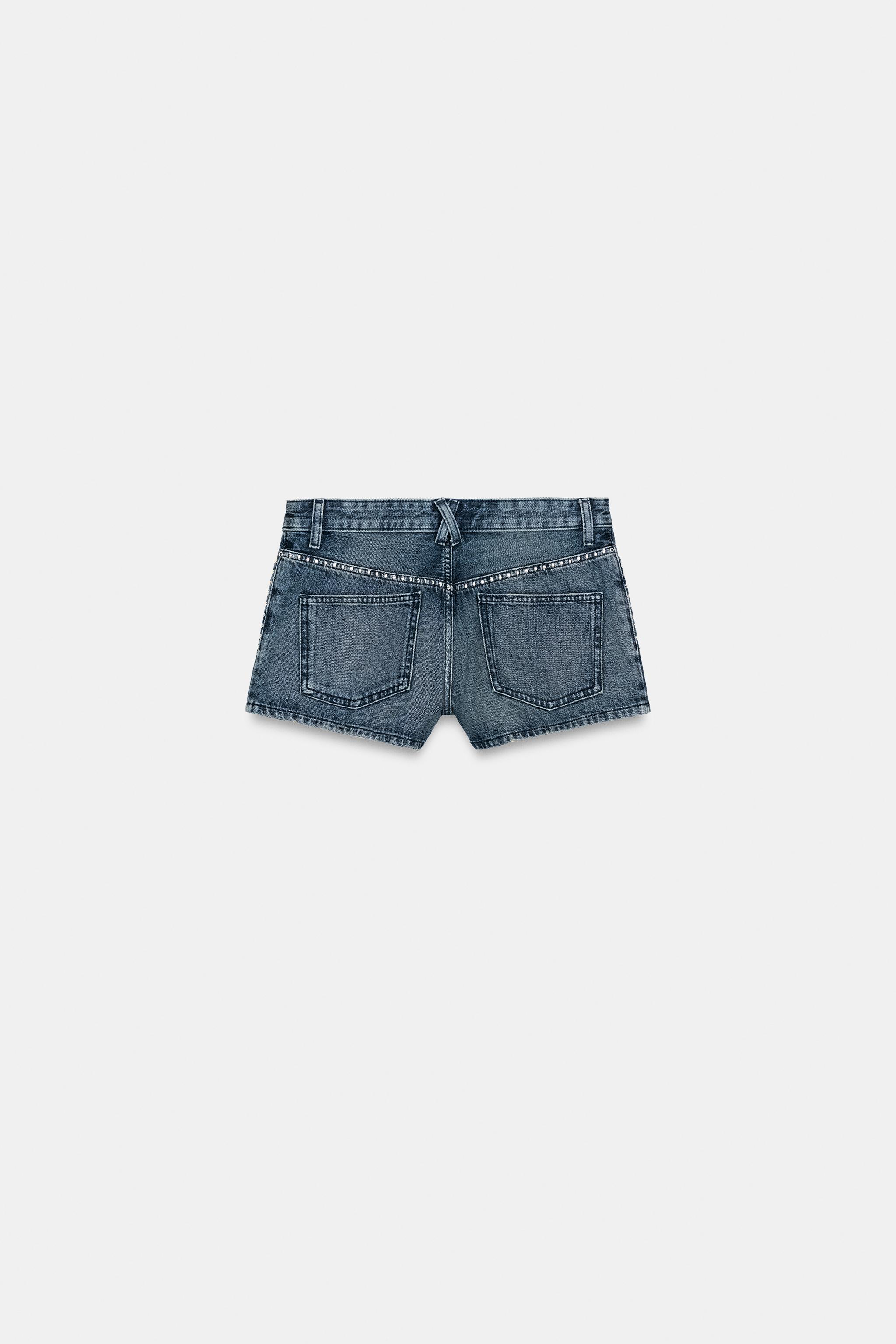 SHORT EN JEAN TRF À CLOUS